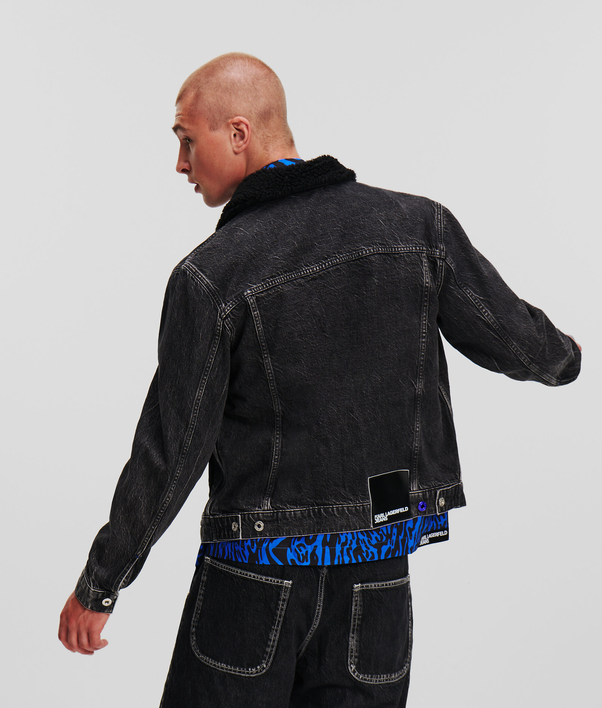 (image for) Affordable KLJ SHERPA DENIM JACKET